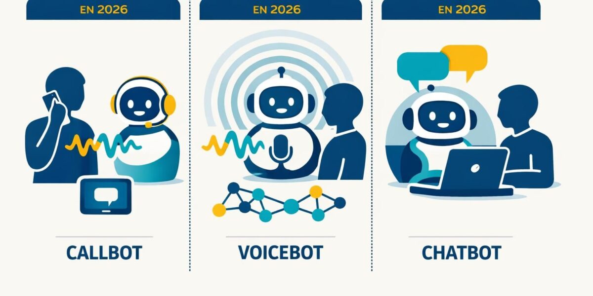 découvrez les différences clés entre callbot, voicebot et chatbot en 2026 pour choisir la solution idéale selon vos besoins en automatisation et interaction client.