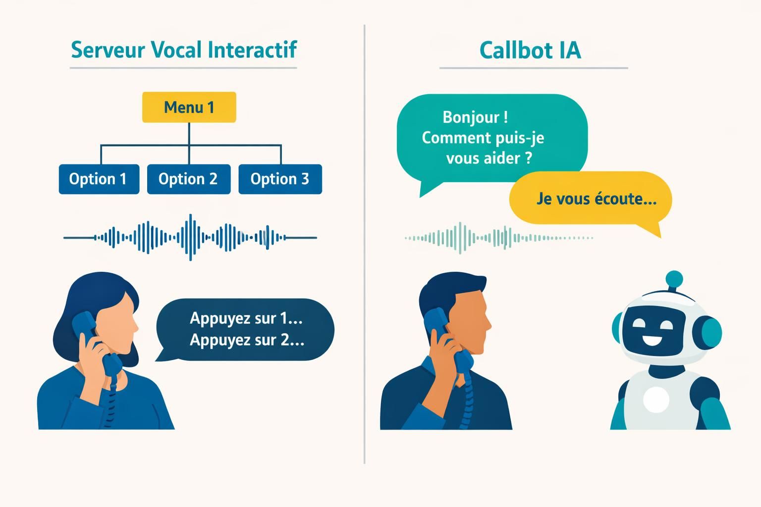 découvrez ce qu'est un serveur vocal interactif (svi) et comprenez ses différences clés avec un callbot pour optimiser la gestion de votre service client.