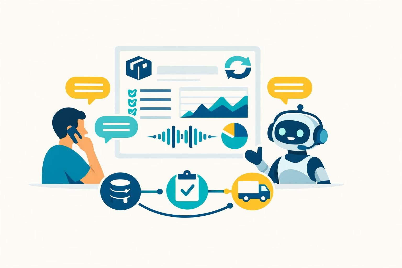 découvrez comment notre callbot e-commerce optimise la gestion des commandes et du service après-vente automatiquement, pour améliorer l'expérience client et gagner en efficacité.