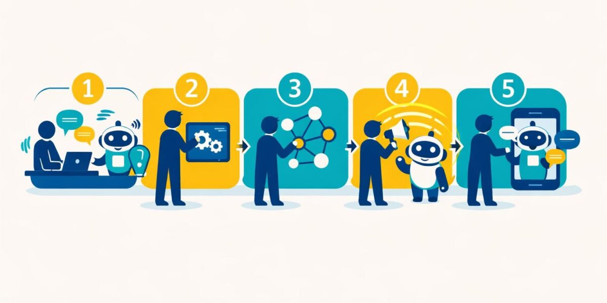 découvrez comment créer un chatbot whatsapp efficace en 5 étapes simples. guide complet pour automatiser vos conversations et améliorer votre service client rapidement.