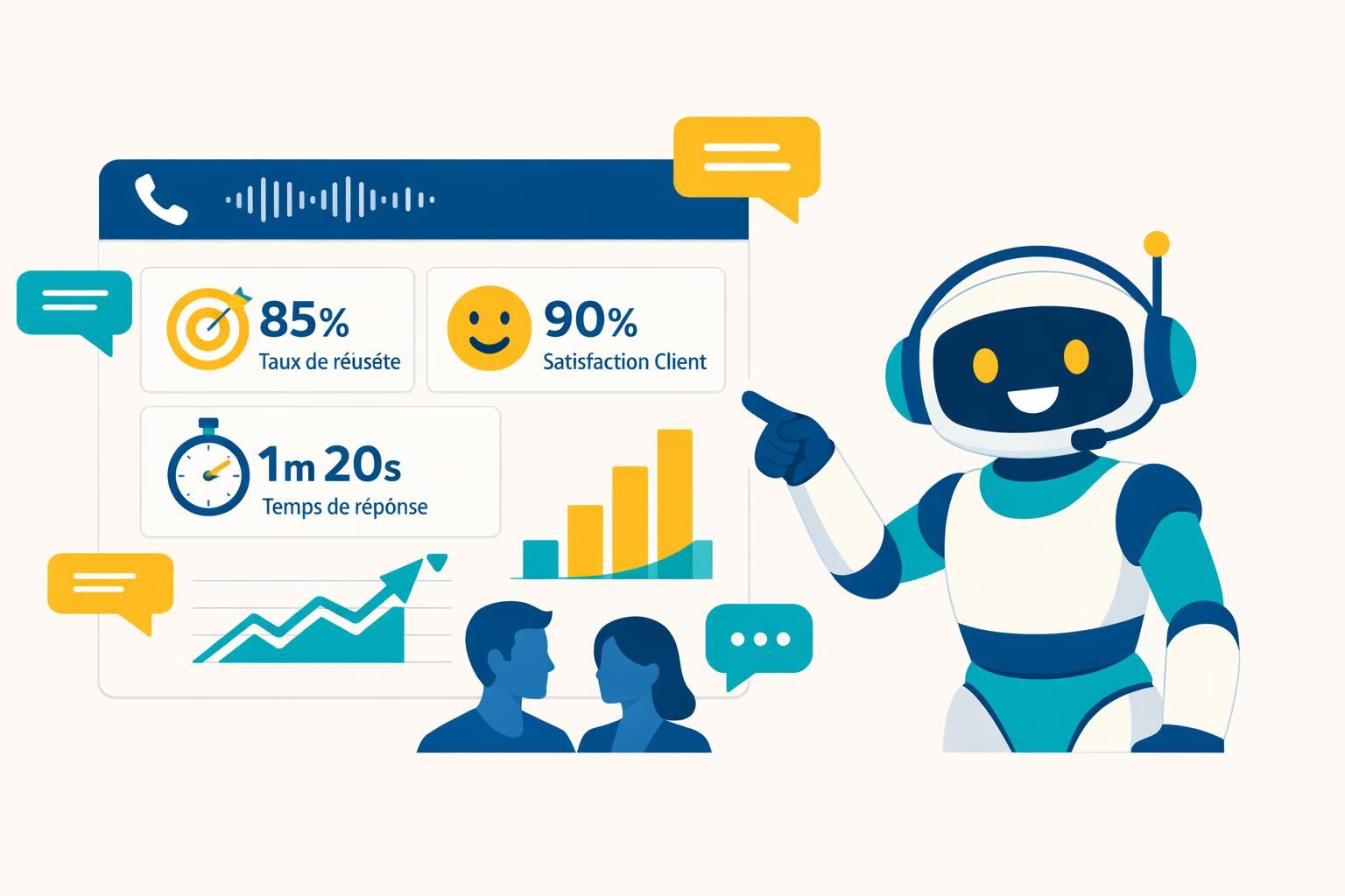 découvrez comment analyser les performances de votre callbot grâce aux kpis essentiels et aux tableaux de bord adaptés pour optimiser l'efficacité de vos interactions automatisées.