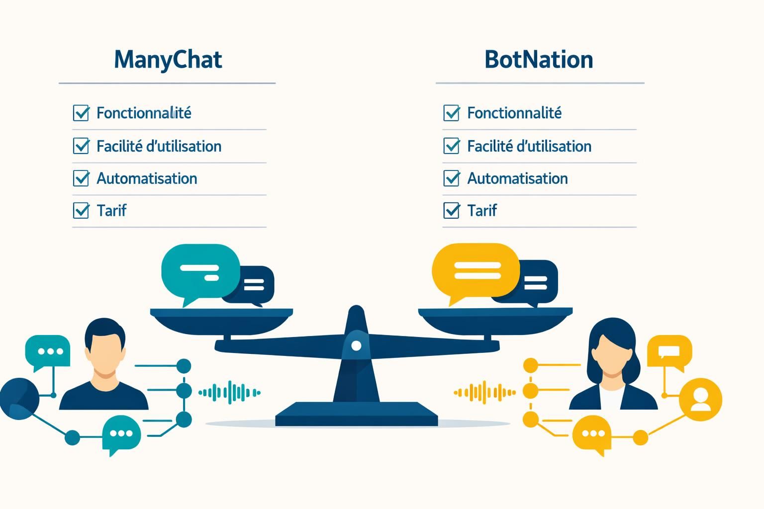 découvrez notre test complet de botnation, une alternative française à manychat, pour créer facilement des chatbots performants et adaptés à vos besoins.