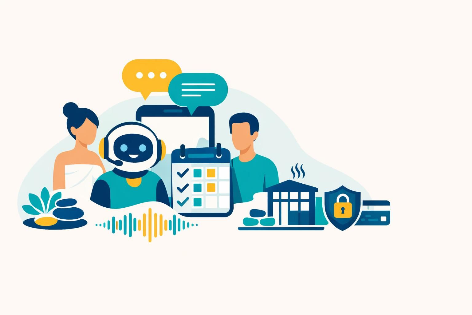 callbot spa bien-être : simplifiez vos réservations de soins et obtenez toutes les informations nécessaires pour votre bien-être en quelques clics.