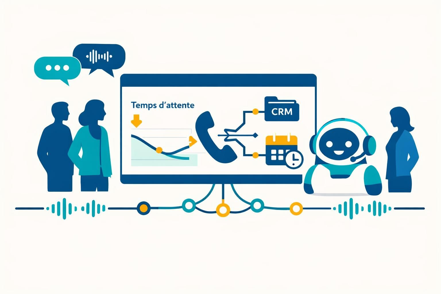 découvrez comment une file d'attente intelligente avec un callbot peut optimiser la gestion des pics d'appels, améliorer l'expérience client et augmenter l'efficacité de votre service.