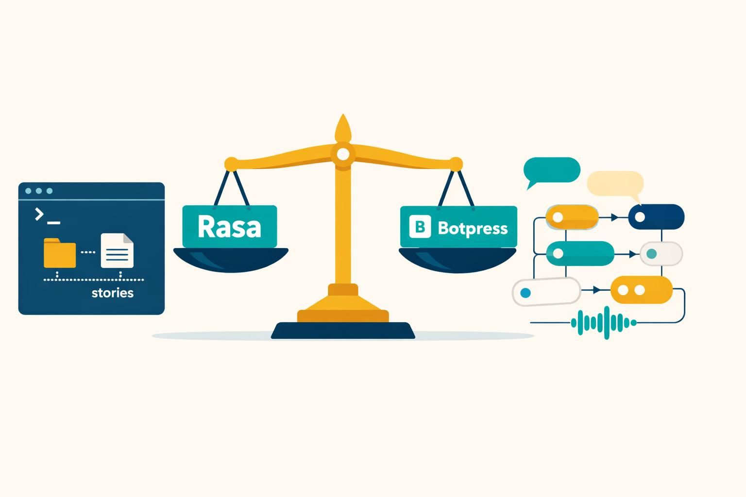 découvrez notre comparatif complet entre rasa et botpress, deux frameworks open source pour la création de chatbots. analysez leurs fonctionnalités, avantages et cas d'utilisation pour choisir la solution adaptée à vos projets.